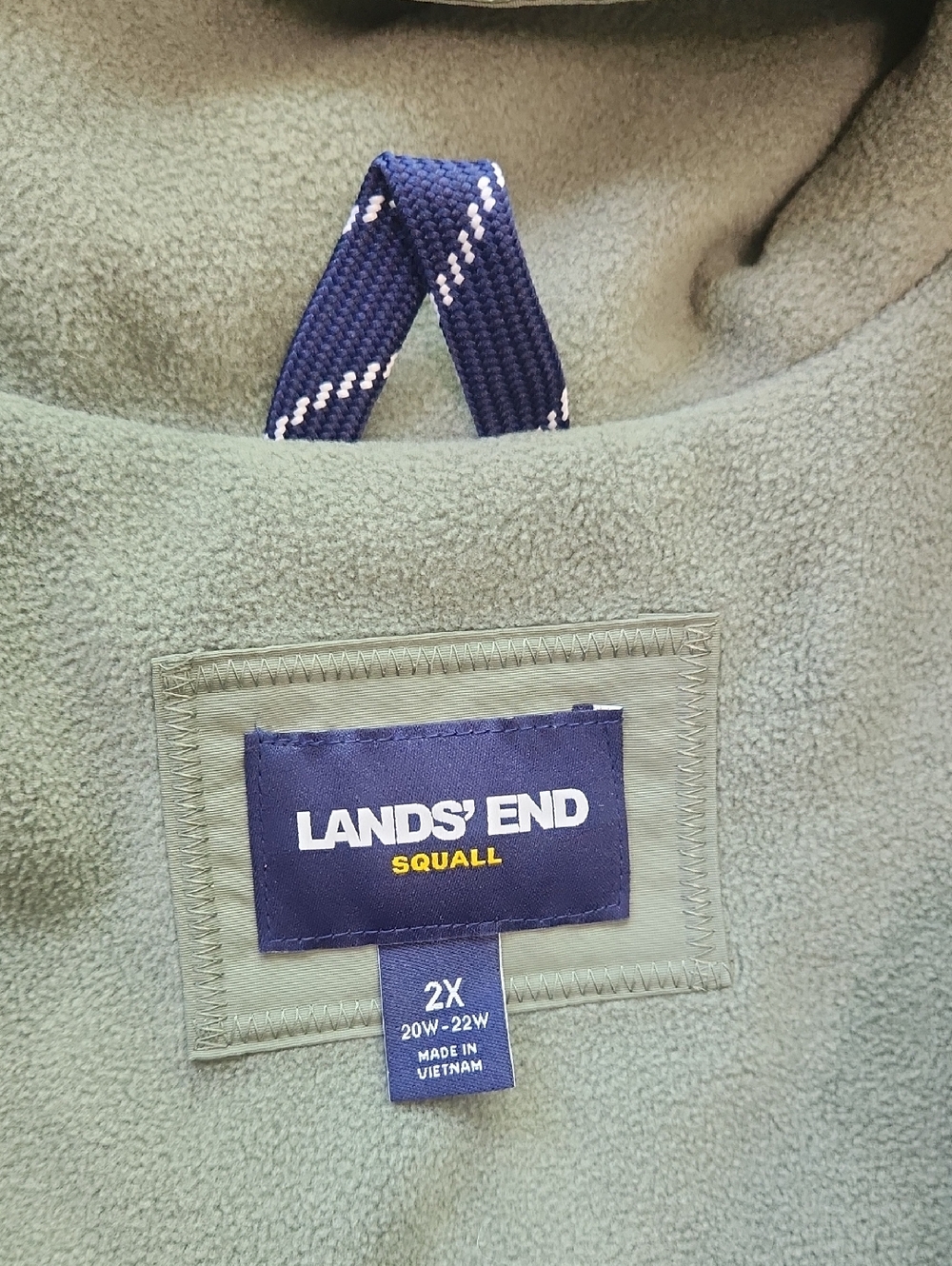 Lands' End Squall Waterproof Insulated Hooded Winter Parka Coat Spruce Green 2X - Picture 5 of 17